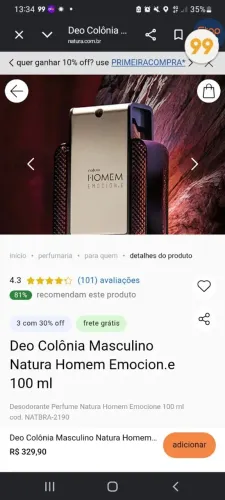 Perfume natura Homem Emocion.e