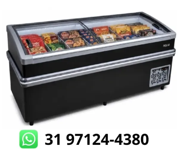 Ilha de Congelados Vidro Curvo 2M Polar