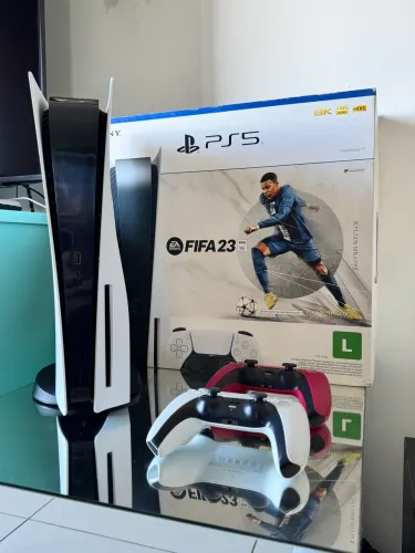 PS5 Fat com Leitor + SSD Kingston 1TB + 2 Controles | Completo na Caixa