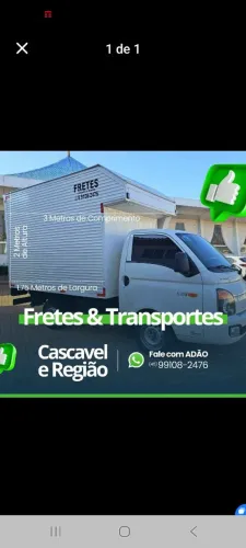 Frete pequeno e médios cascavel e todas as regiões 