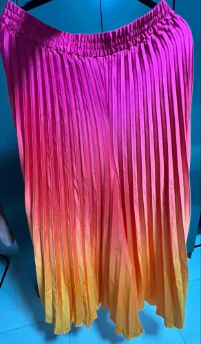 CALÇA LONGA PLISSADA DEGRADE FARM GG