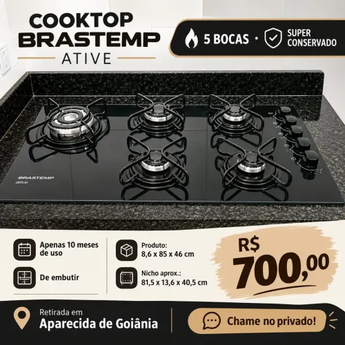 Cooktop brastemp ative