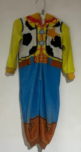 Macacão pijama azul e amarelo Woody Disney tam 4