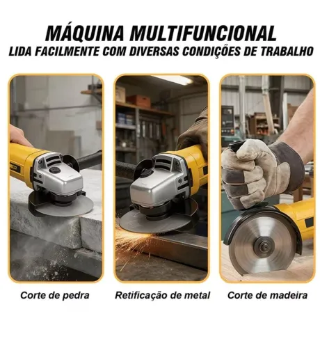 Esmerilhadeira Angular Profissional 110V Nova