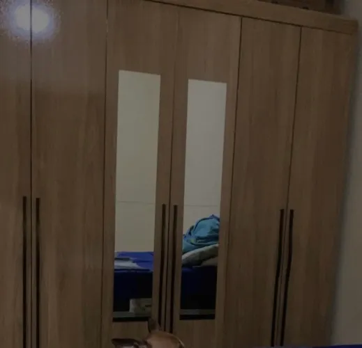 GUARDA ROUPA CASAL 6 PORTAS 2 GAVETAS COM ESPELHO