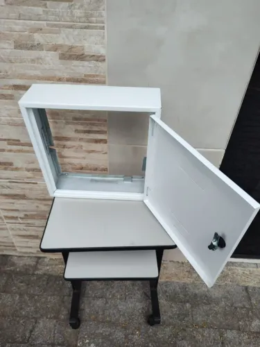 Caixa De Telefonia Embutir Branca 40x40x12,5