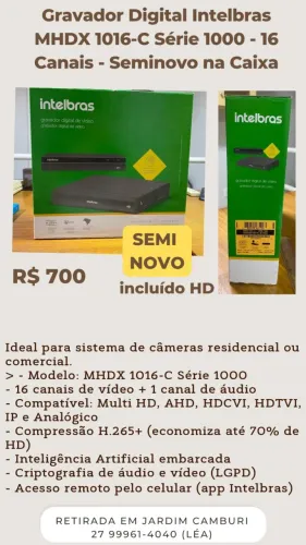 Gravador digital Intelbras MHDX 1016 C