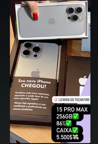 CELULAR 15 PRO MAX 86% SEMI NOVO