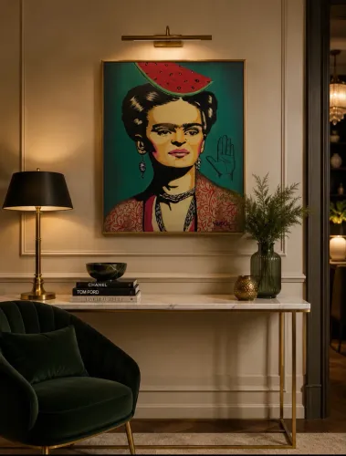 Pintura artística homenagem a Frida Kahlo