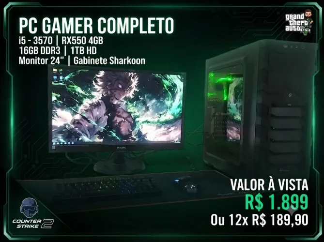 Pc gamer completo Barato preço de desapego
