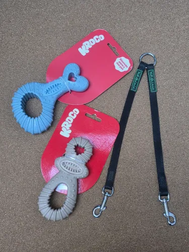 Guia Dupla para 2 Cães K9 Spirit + 2 Mordedores Kroco Novos