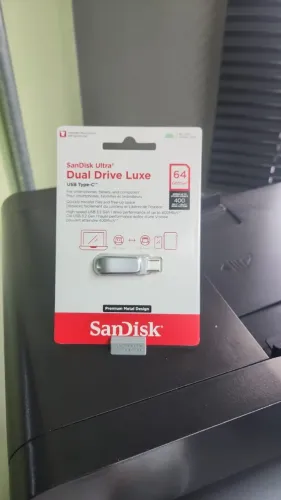 Pen Drive SanDisk Dual Drive Luxe 64GB USB Type-C - Novo
