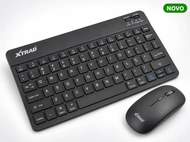 Kit Teclado e Mouse Bluetooth Recarregável XTRAD XD-623 ABNT