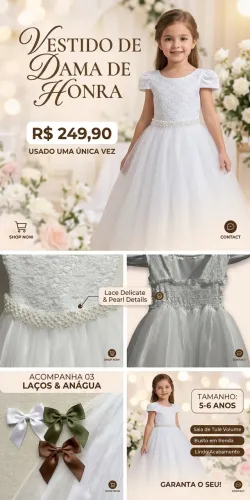 Vestido daminha de honra