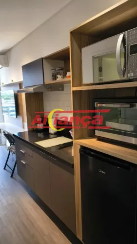 Studio mobiliado no Helbor - para alugar com 29m² - Centro - Guarulhos por R$: 3.700,00