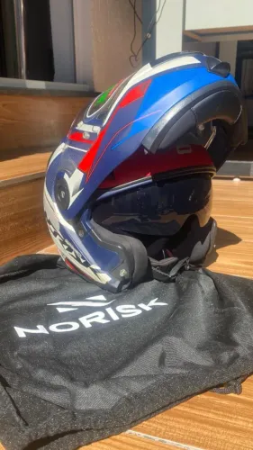 Capacete Norisk FF345 - nº 62 Robocop - escamotiavél - articulado