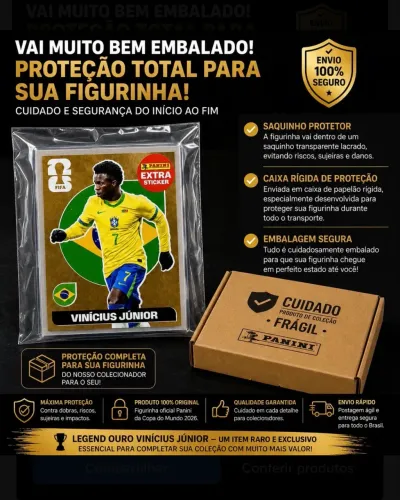 Figurinha Legend Copa Do Mundo 2026 Vinicius Junior Ouro