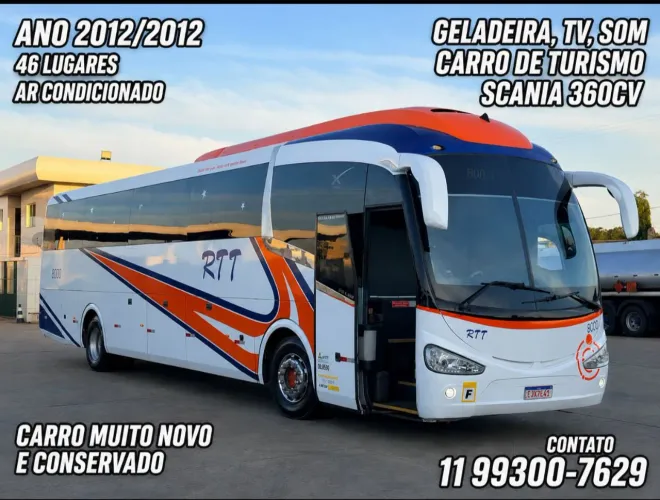 Ônibus Irizar i6 Scania 360 46l wc tv ar geladeira gabinada