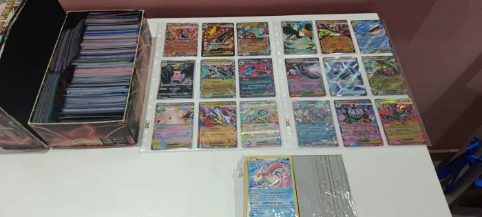 MG Lote Pokémon | 7.000 Cartas | 100 EX, Full Art, Ilustrações Raras | Foil, R F, Pokeball