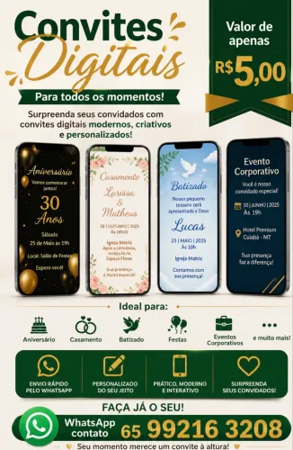 Convites de aniversário 