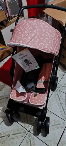 Carrinho de Bebê Rosa 