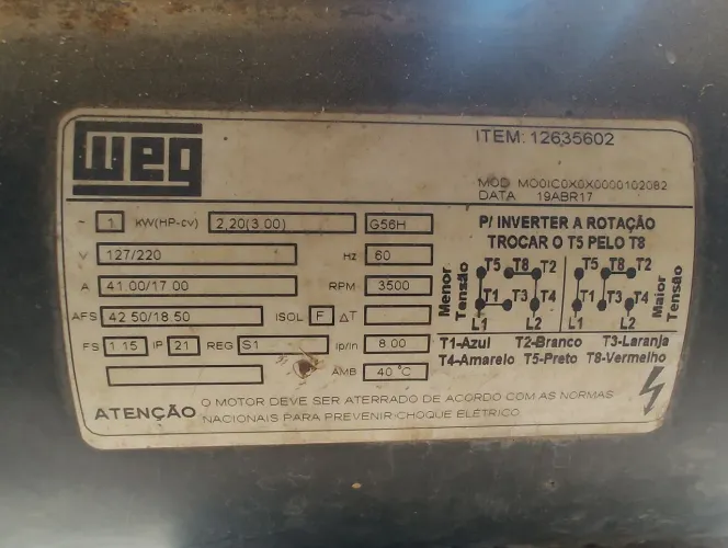 motor elétrico monofásico