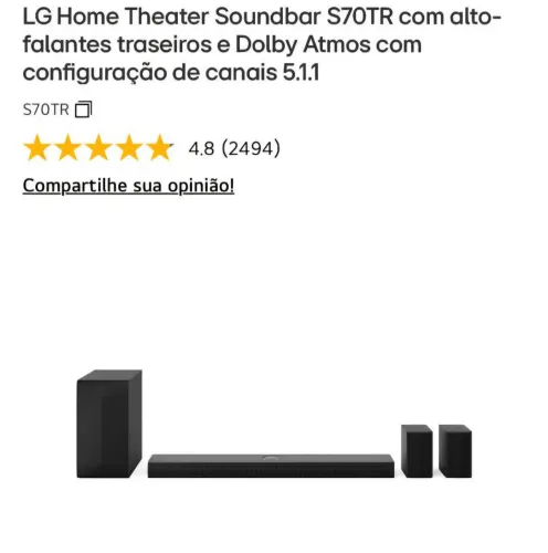 Soundbar LG S70TR.