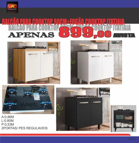 Balcão para cooktop + Fogão Itatiaia Novos