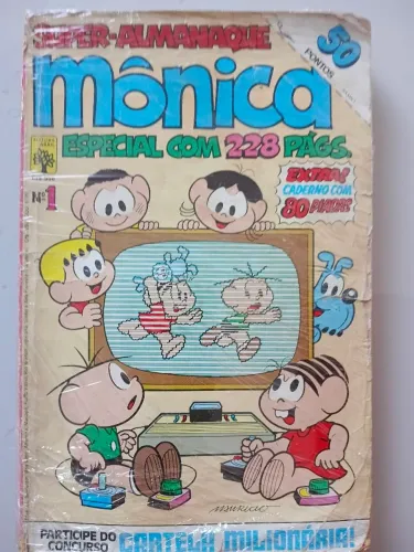 Almanaque monica número 1 editora abril capa videogame
