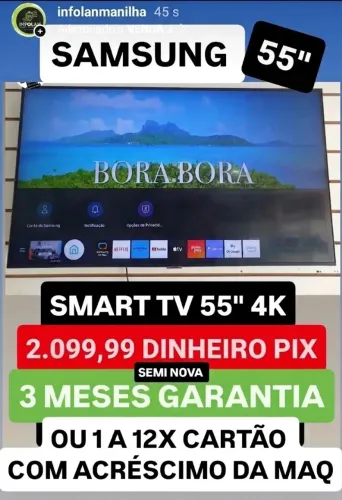 Smart 4k Samsung 55 + Garantia Loja