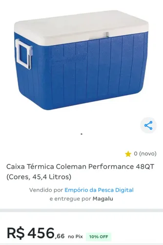 COOLER DE 50LITROS CX TÉRMICA