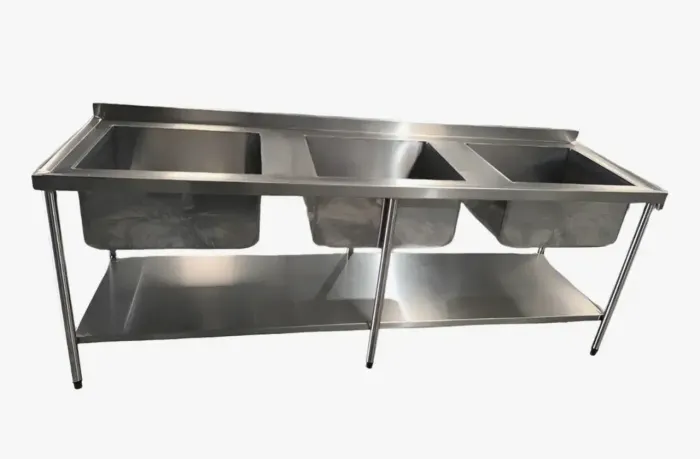 Pia de inox 3 Cubas