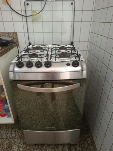 Vendo fogao inox 4 bocas electrolux