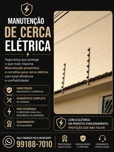 Cerca Elétrica Com Problema?Chame no WhatsApp 