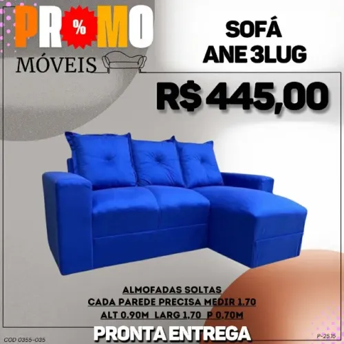 Sofá Ane 3 lugares