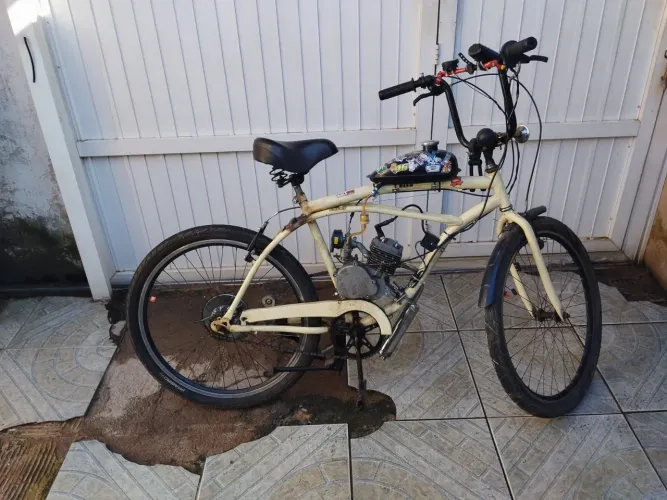 Bicicleta Motorizada 80cc Gasolina Motor Novo Pouco Uso
