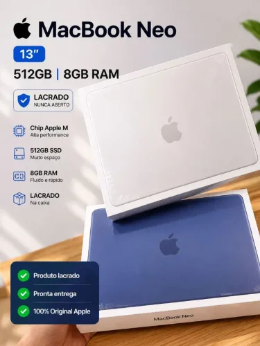 MacBook neo 13" | 512 SSD 8gb de ram | 1 ano de garantia