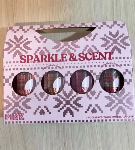 kit victorias secret pink sparkle & scent lacrado edição limitada