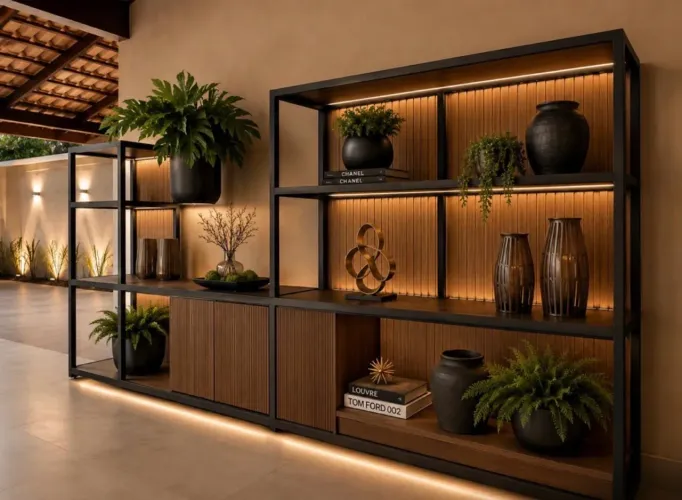 Vendo prateleira de metalon 40x40 - serve para colocar mercadoria ou decoração