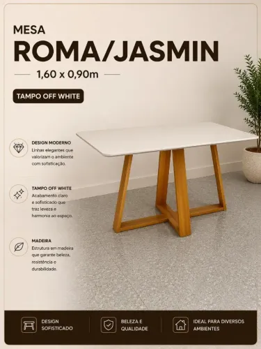 Mesa de Jantar 1.60x90 avulsa