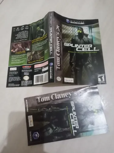 Encarte e manual splinter cell Nintendo game cube