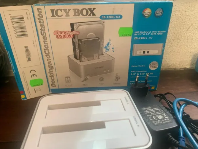 Estação dock + clonadora de HD/SSD icy box ib-120cl