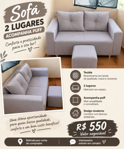 Sofá 2 lugares