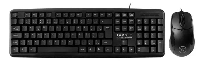 Kit Teclado E Mouse Office Tgt Gr100v3, Abnt2, 1000dpi Preto