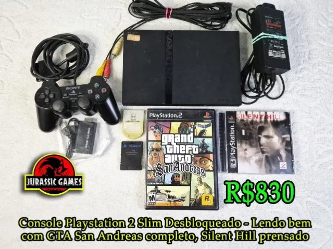 Playstation 2 - PS2 - Funcionando Normalmente com GTA San Andreas Completo