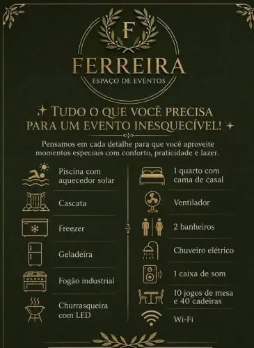 Aluguel de espaço de Festas