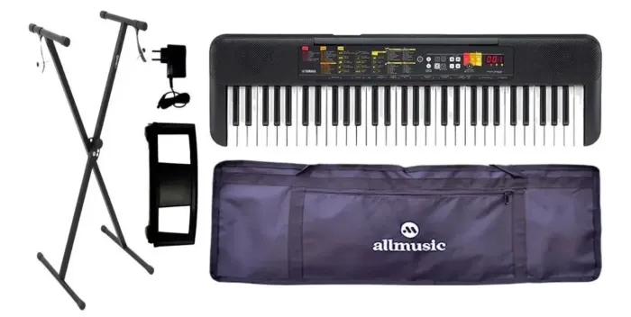 Kit Teclado Yamaha Psr-f52 Estudante +fonte+capa+suporte