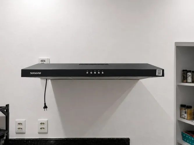 Coifa Depurador De Parede Suggar 4 Vel. 220w Preto Moderno Perfeito Estado