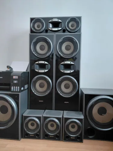 Receiver completo sony c/ 8 caixas. 