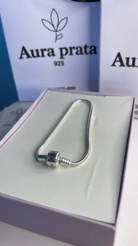 Pulseira Pandora berloques Prata 925 legítima